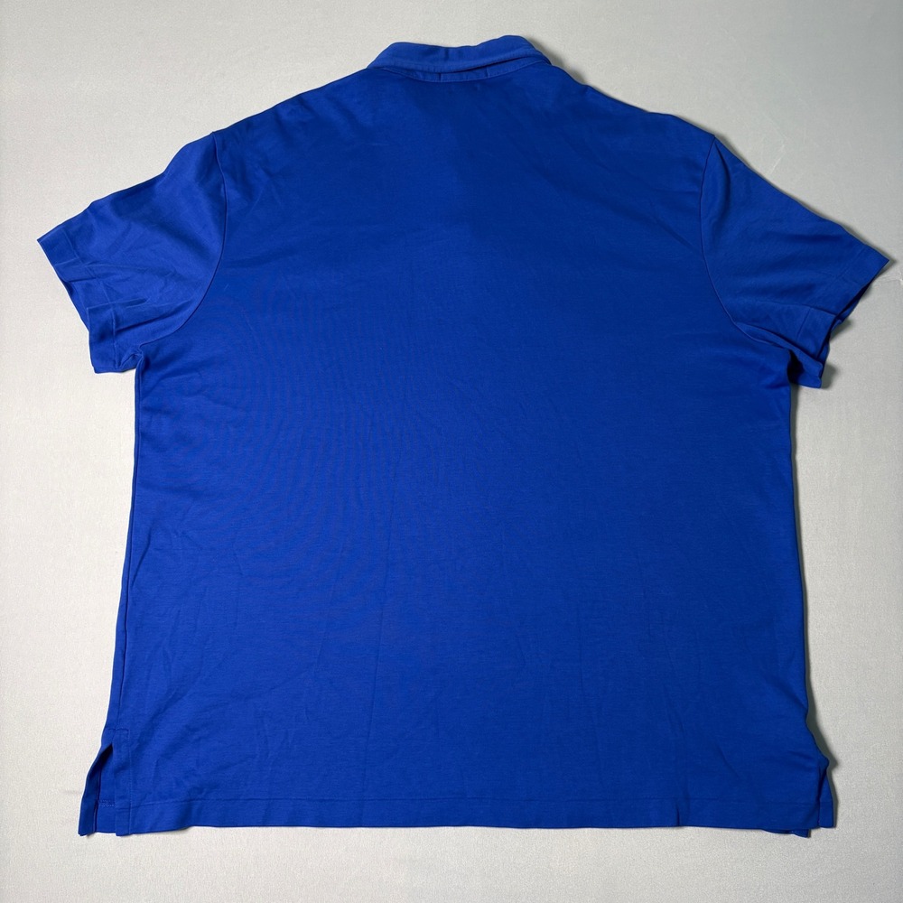 Polo Ralph Lauren Mens XL Blue Pima Soft Touch Cotton Short Sleeve Polo Shirt - Picture 4 of 7